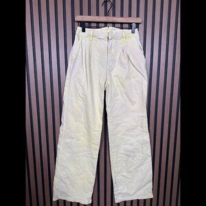 Avec Les Filles Jeans 25 Womens Yellow Acid Wash Skater Cargo Denim